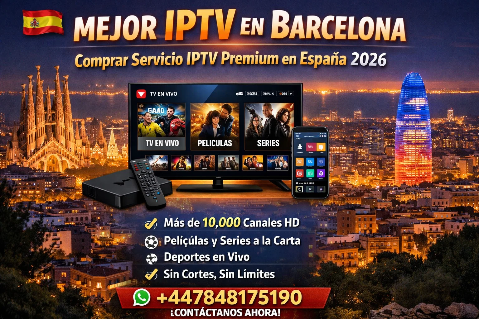 Mejor IPTV en Barcelona – Comprar Servicio IPTV Premium en España 2026