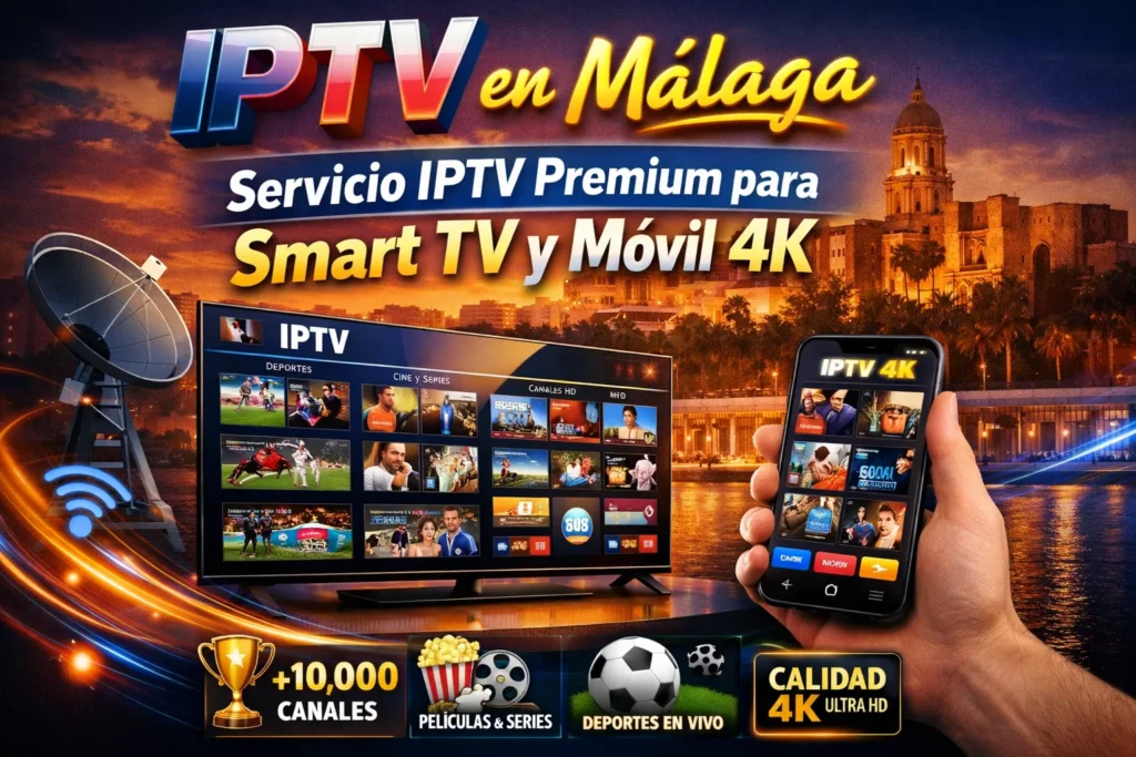 IPTV en Málaga 4K | Servicio IPTV Premium para Smart TV y Móvil