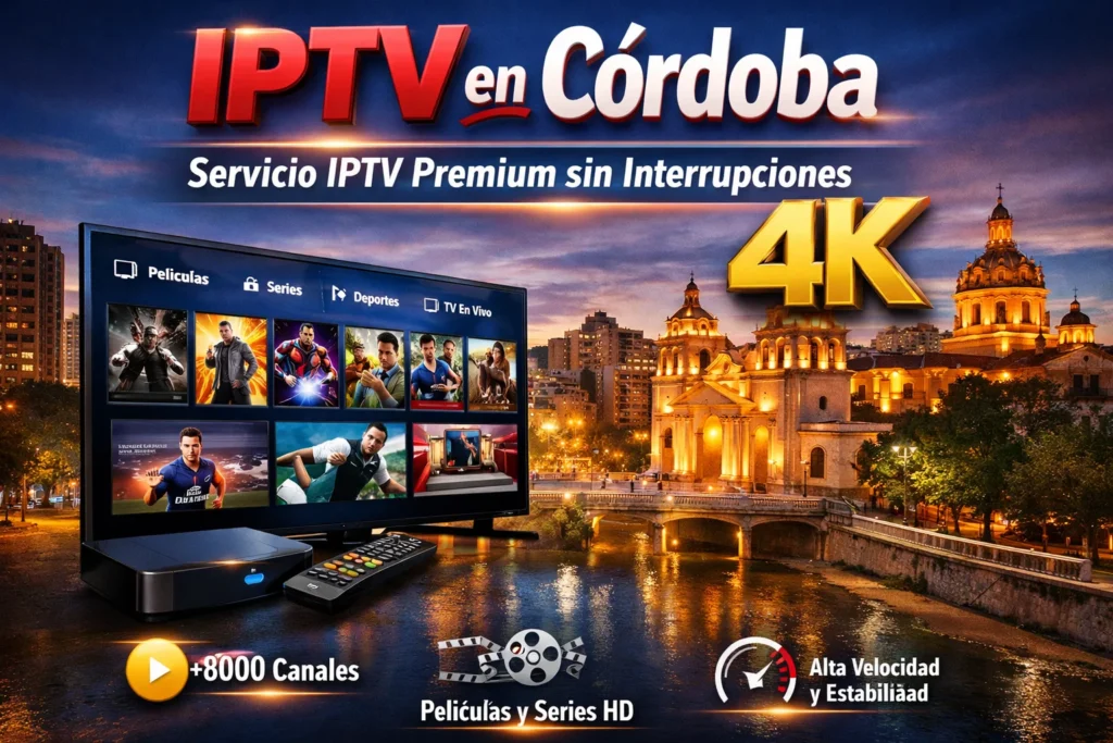 IPTV en Córdoba – Servicio IPTV Premium sin Interrupciones 4K