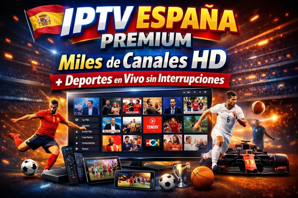 IPTV España Premium – Miles de Canales HD y Deportes en Vivo sin Interrupciones