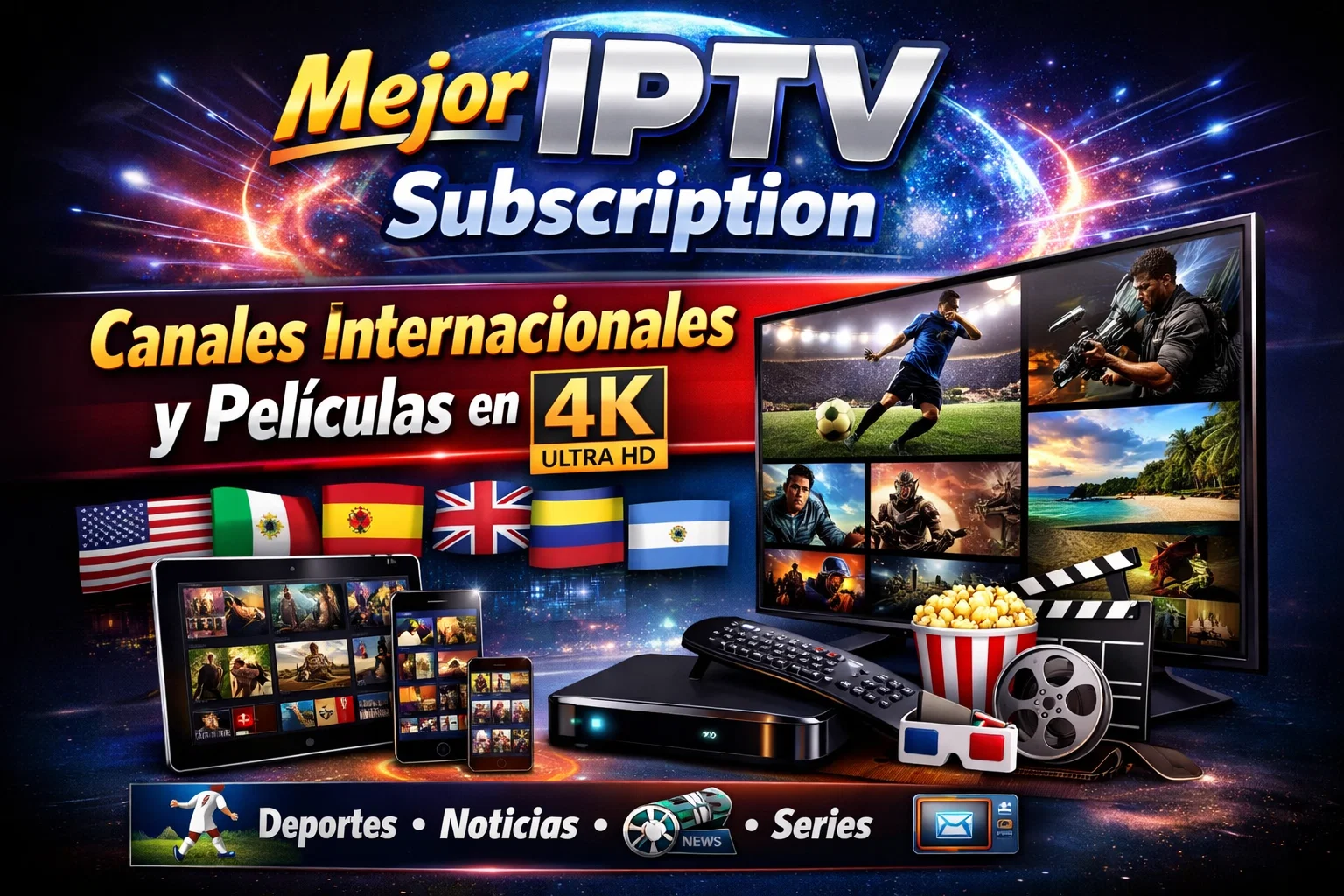 Mejor IPTV Suscripción – Canales Internacionales y Películas en 4K