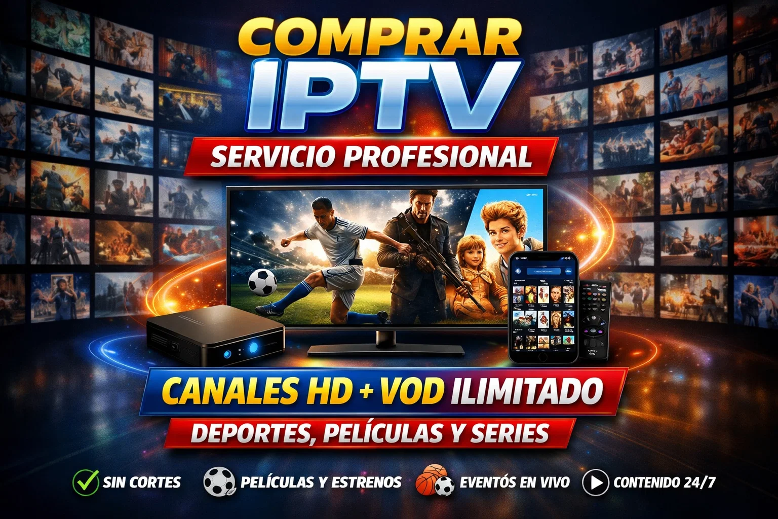 Comprar IPTV Servicio Profesional