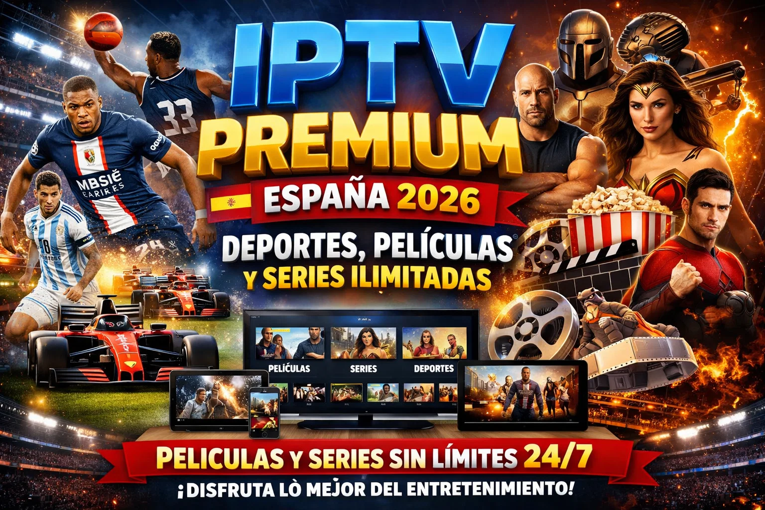 IPTV Premium España 2026 – Deportes, Películas y Series Ilimitadas
